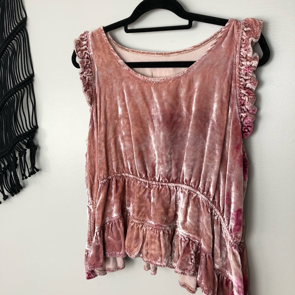 Magnolia Pearl | pink velvet top - Picture 3 of 4